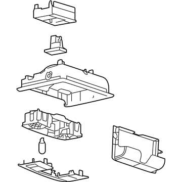 Ford Overhead Console Assembly - 2007-2008 Edge, Taurus, Sable - 7T4Z 78519A70 DC