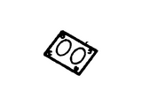 Ford Turbo Exhaust Flange Gasket- 1994-1998 Ford E350/ Super Duty, Econoline Super Duty, F Super Duty, F250, F350- F4TZ 6N640 B
