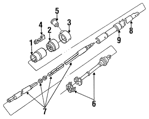 Ford Column Shift Collar Extension - 1987-1991 Bronco, F-150, F-250, F-350 - E2TZ 7228 B