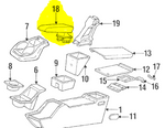 Armrest Assembly - 1989-1990 Ford Ranger, Explorer, Bronco II Smoke Color (F3TZ 98644A22 AAP)