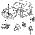 Air Bag Sensor Assembly Right Side - 1995-1996 Ford Bronco, F150, F250 - F5TZ 14B004 A