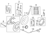 Brake Shoe And Lining (6W1Z 2200 BA) Lincoln Town Car, Grand Marquis, Crown Victoria