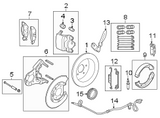 Brake Shoe And Lining (6W1Z 2200 BA) Lincoln Town Car, Grand Marquis, Crown Victoria